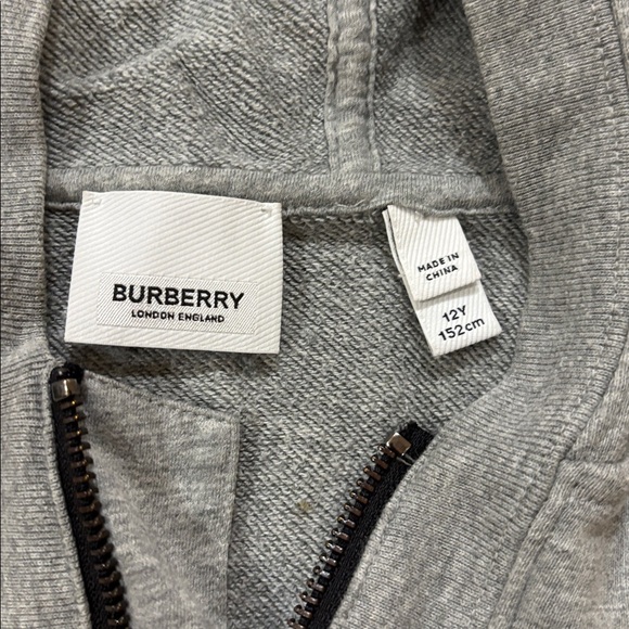Burberry check trim cotton zip hoodie - Picture 2 of 11